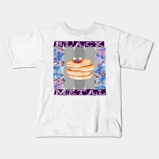 IRONIC BLACK METAL - PANCAKES AND BLUEBERRIES Kids T-Shirt